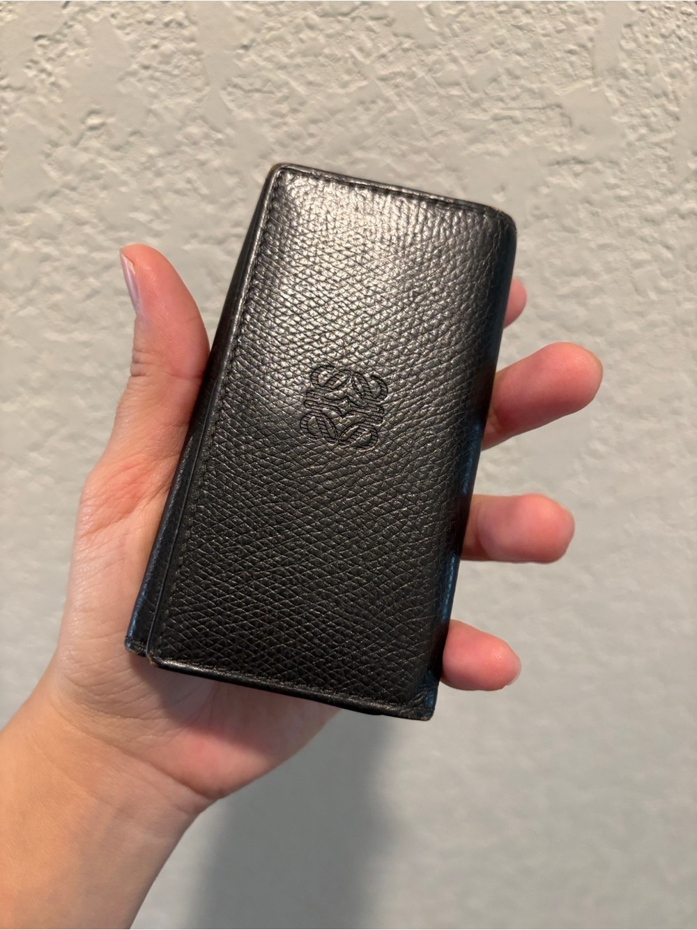 Loewe Black Leather Card Holder Key Holder